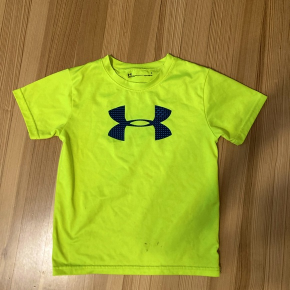 Boys yellow and blue under armor shirt - Picture 2 of 2